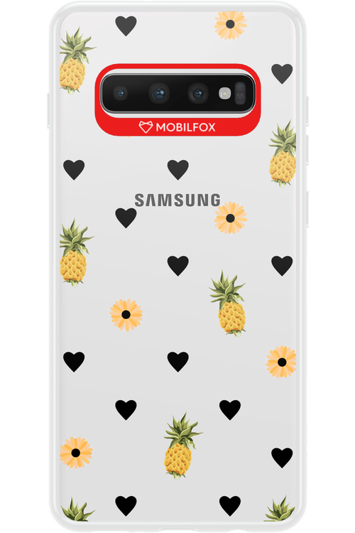 Ananas Heart Transparent - Samsung Galaxy S10+