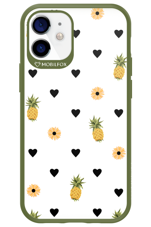 Ananas Heart White - Apple iPhone 12 Mini