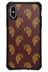 Burgundy Leopard Pattern - Apple iPhone XS