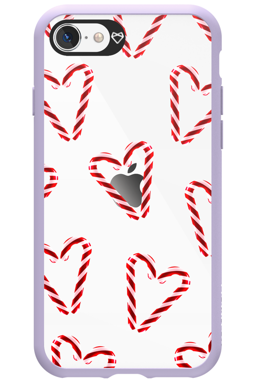 Candy Cane Hearts - Apple iPhone SE 2020