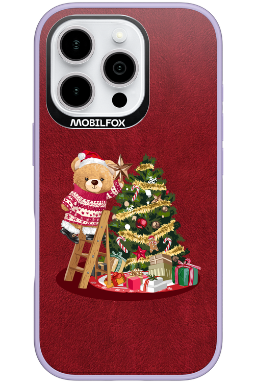 Christmas Bear (Burgundy) - Apple iPhone 16 Pro