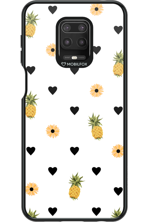 Ananas Heart White - Xiaomi Redmi Note 9 Pro