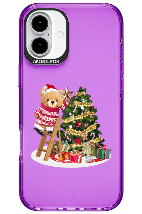 Christmas Bear (Transparent) - Apple iPhone 16 Plus