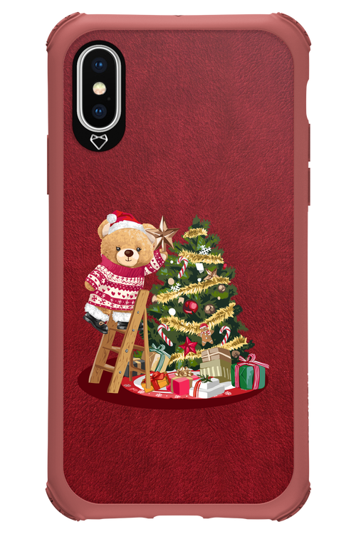 Christmas Bear (Burgundy) - Apple iPhone XS