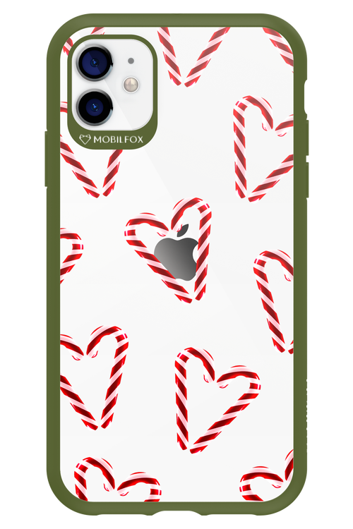 Candy Cane Hearts - Apple iPhone 11