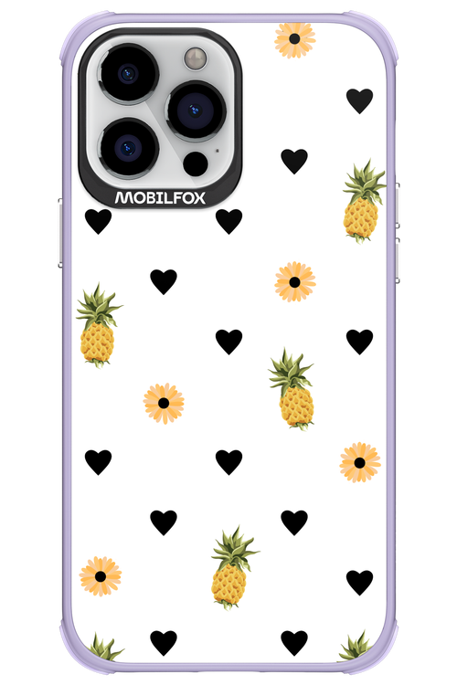 Ananas Heart White - Apple iPhone 13 Pro Max