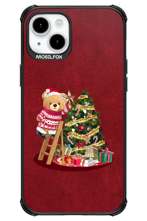 Christmas Bear (Burgundy) - Apple iPhone 15 Plus