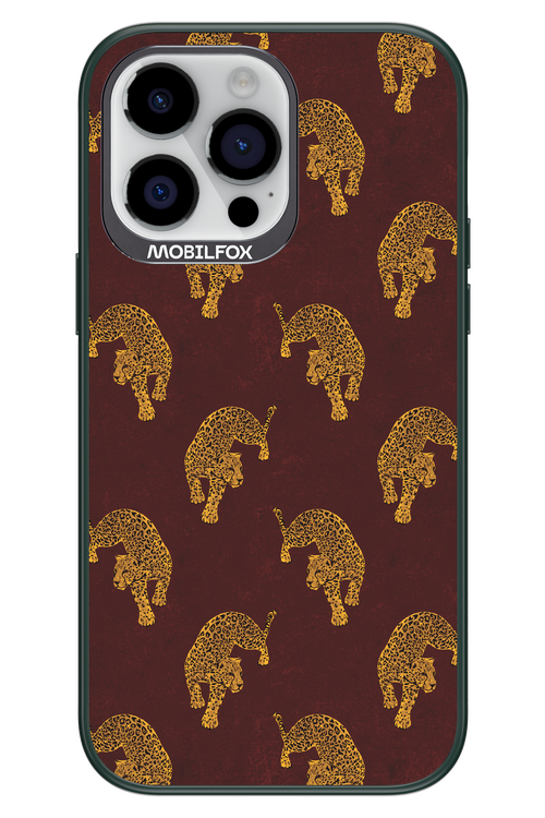 Burgundy Leopard Pattern - Apple iPhone 14 Pro Max