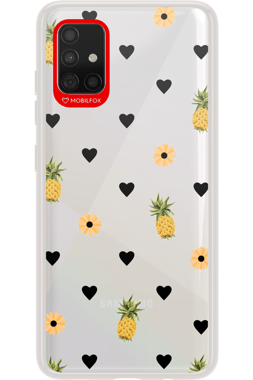 Ananas Heart Transparent - Samsung Galaxy A51