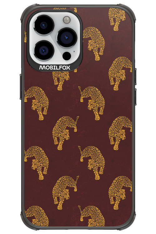 Burgundy Leopard Pattern - Apple iPhone 13 Pro Max