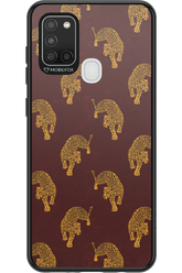 Burgundy Leopard Pattern - Samsung Galaxy A21 S