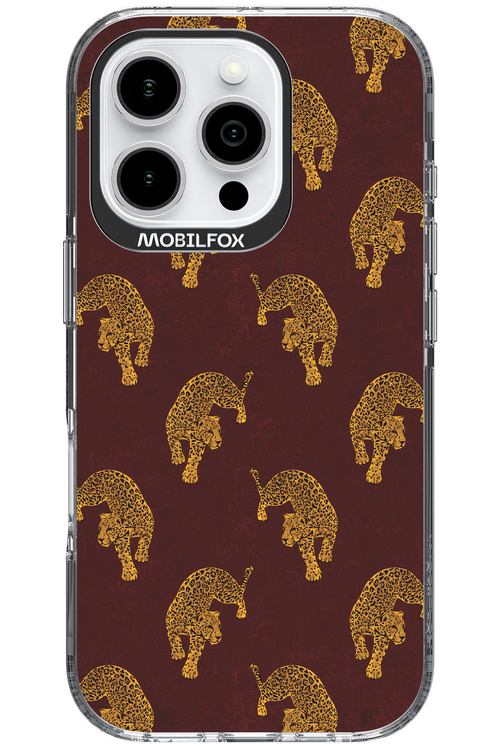 Burgundy Leopard Pattern - Apple iPhone 16 Pro
