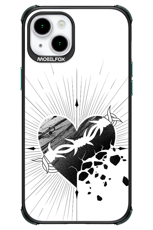 Fekete Szív - Apple iPhone 15 Plus