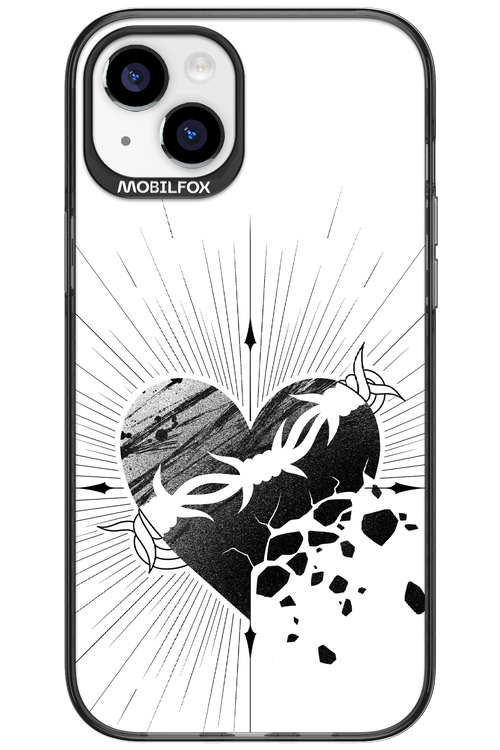 Fekete Szív - Apple iPhone 15 Plus