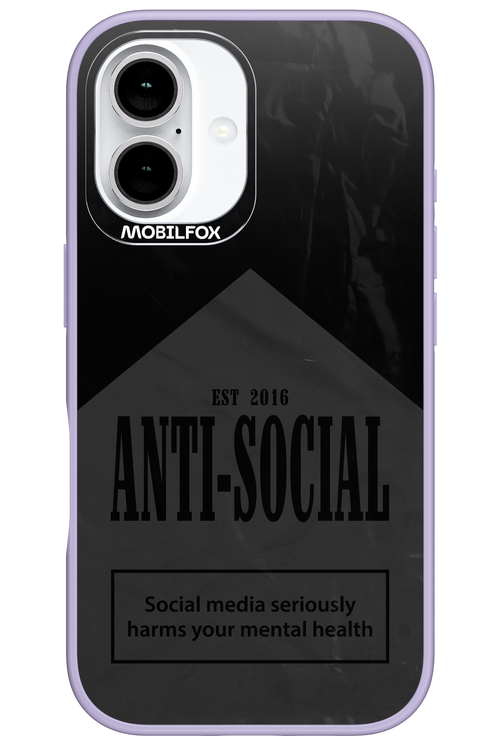 ANTI-SOCIAL (BLVCK) 2.0 - Apple iPhone 16