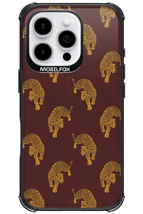 Burgundy Leopard Pattern - Apple iPhone 16 Pro