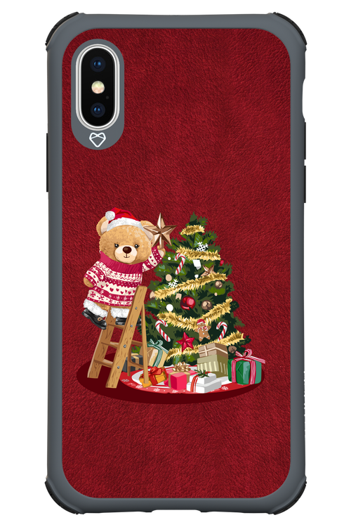 Christmas Bear (Burgundy) - Apple iPhone XS