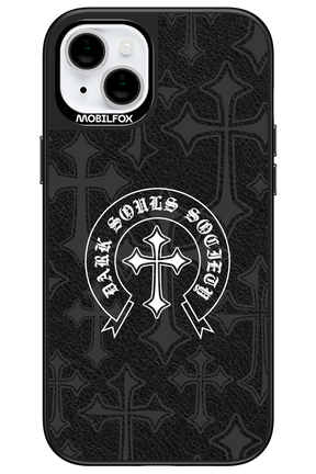 Dark Souls Society (Leather) - Apple iPhone 15 Plus