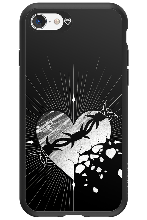 Fehér Szív - Apple iPhone 8