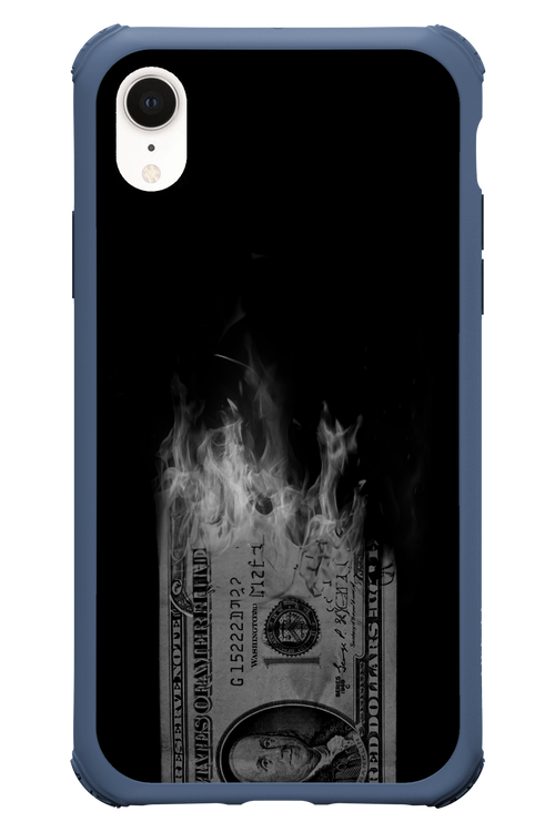 Money Burn B&W - Apple iPhone XR