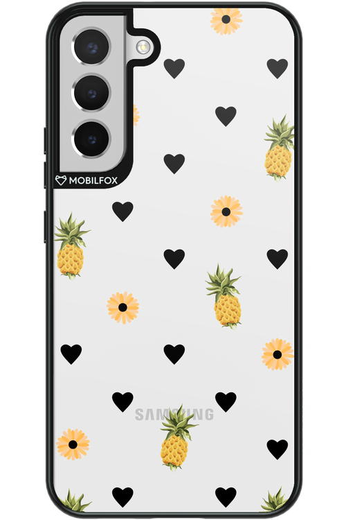 Ananas Heart Transparent - Samsung Galaxy S22+