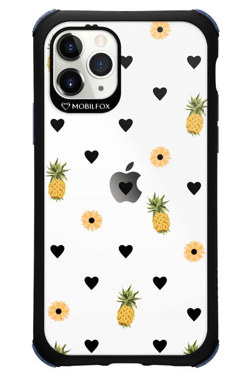 Ananas Heart Transparent - Apple iPhone 11 Pro