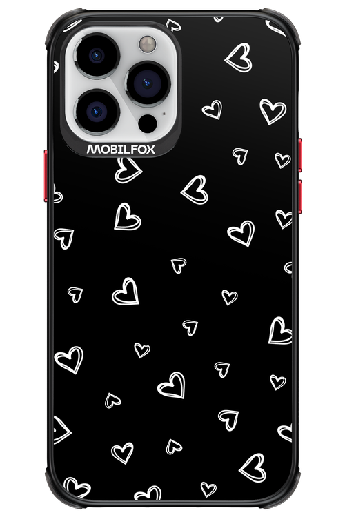 Monochrome Hearts 2.0 - Apple iPhone 13 Pro Max