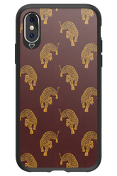 Burgundy Leopard Pattern - Apple iPhone X