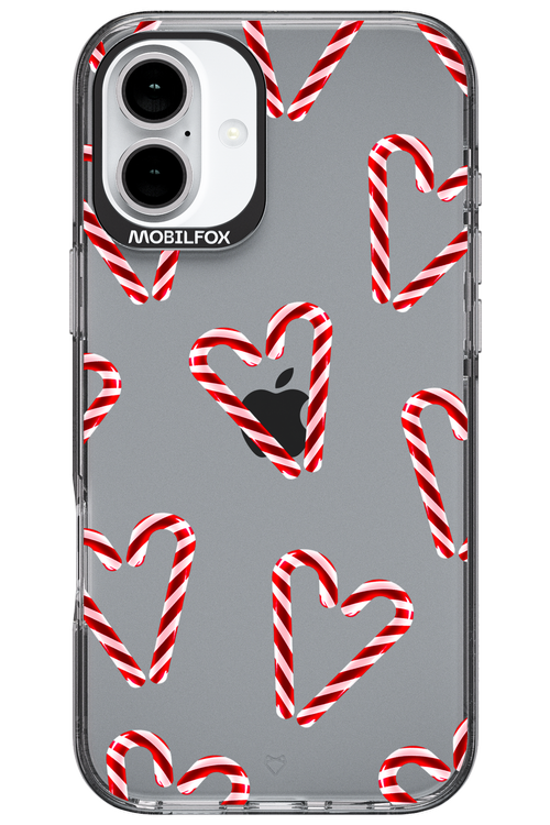 Candy Cane Hearts - Apple iPhone 16 Plus