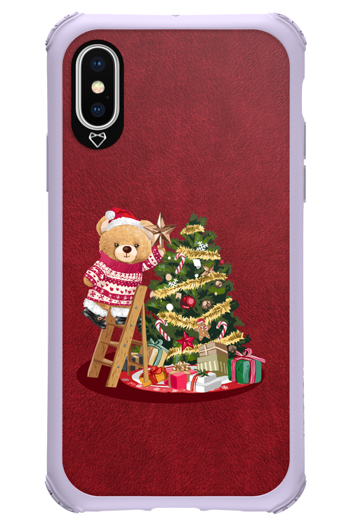 Christmas Bear (Burgundy) - Apple iPhone XS