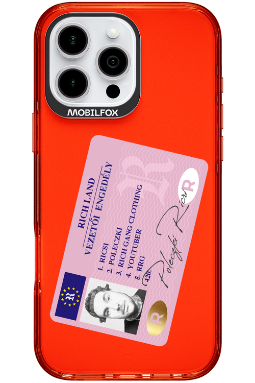 Vezetői engedély - Apple iPhone 16 Pro Max
