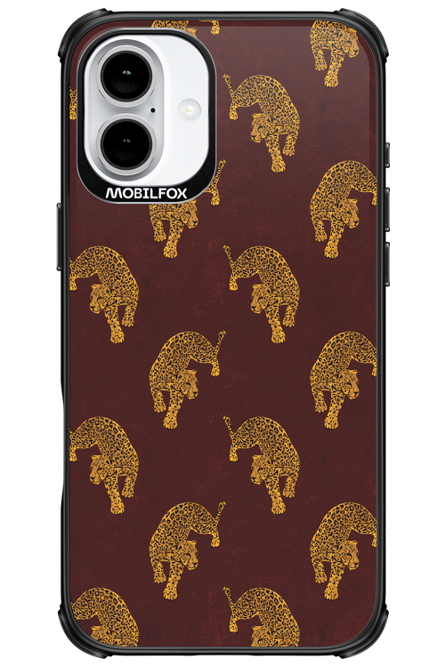 Burgundy Leopard Pattern - Apple iPhone 16 Plus
