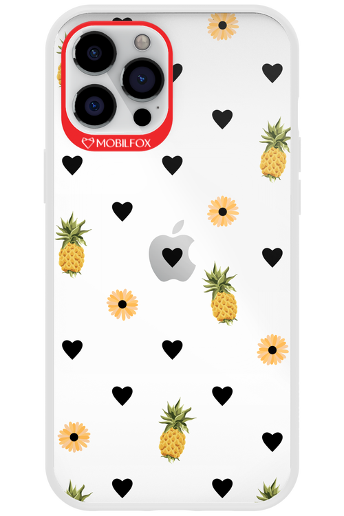 Ananas Heart Transparent - Apple iPhone 12 Pro Max