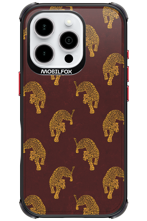 Burgundy Leopard Pattern - Apple iPhone 16 Pro