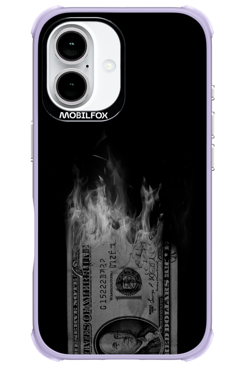 Money Burn B&W - Apple iPhone 16