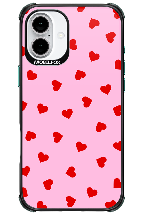 Sprinkle Heart Pink - Apple iPhone 16 Plus