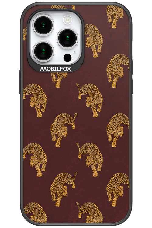 Burgundy Leopard Pattern - Apple iPhone 15 Pro Max