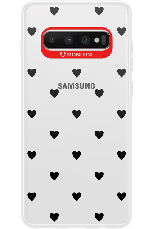 Hearts Transparent - Samsung Galaxy S10+