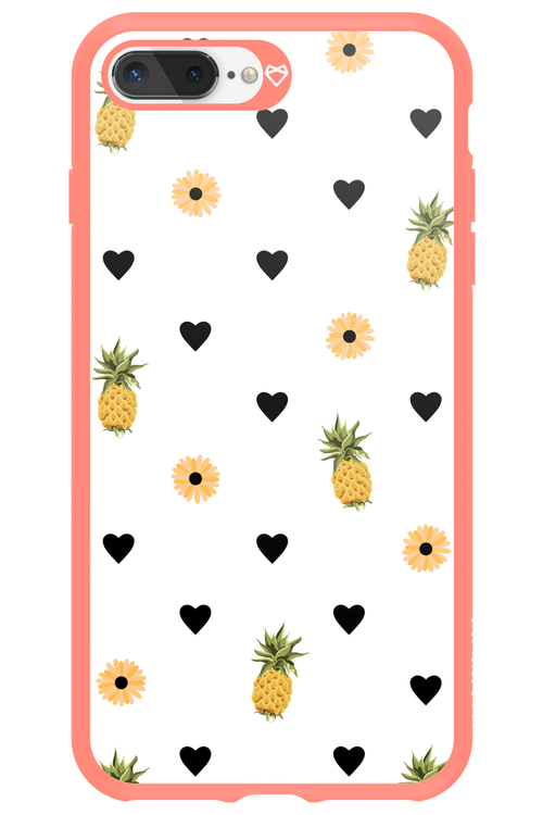 Ananas Heart White - Apple iPhone 8 Plus