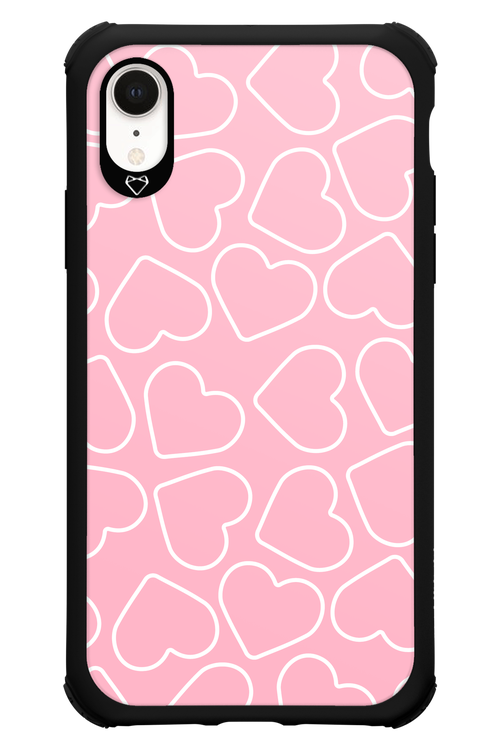 Line Heart Pink - Apple iPhone XR