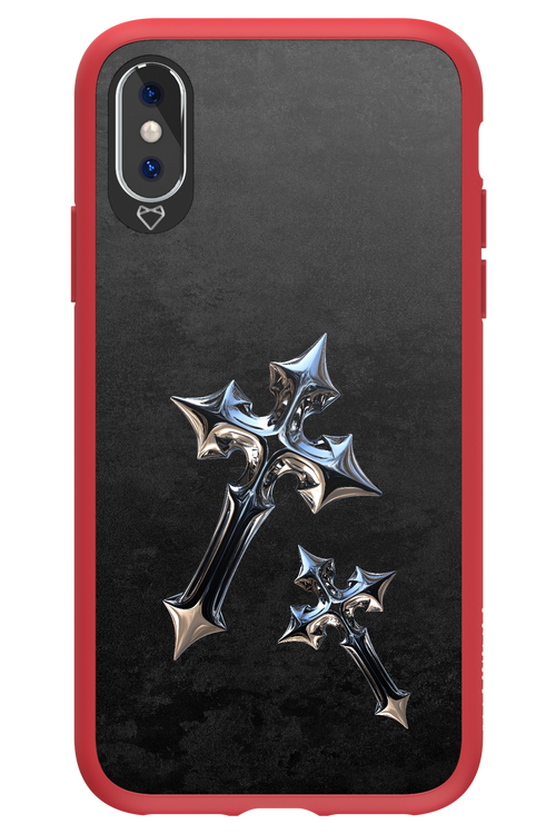 Chrome Crosses - Apple iPhone X
