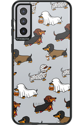 Scary Dachshund (Transparent) - Samsung Galaxy S21+