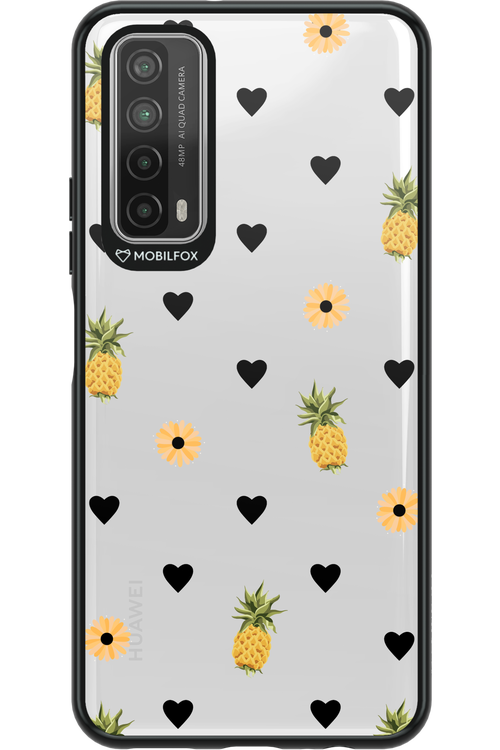 Ananas Heart Transparent - Huawei P Smart 2021