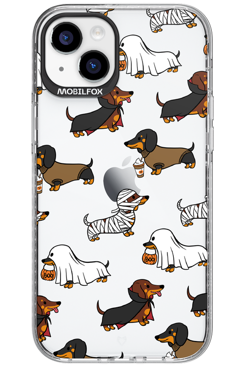 Scary Dachshund (Transparent) - Apple iPhone 15 Plus