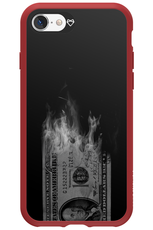 Money Burn B&W - Apple iPhone 8