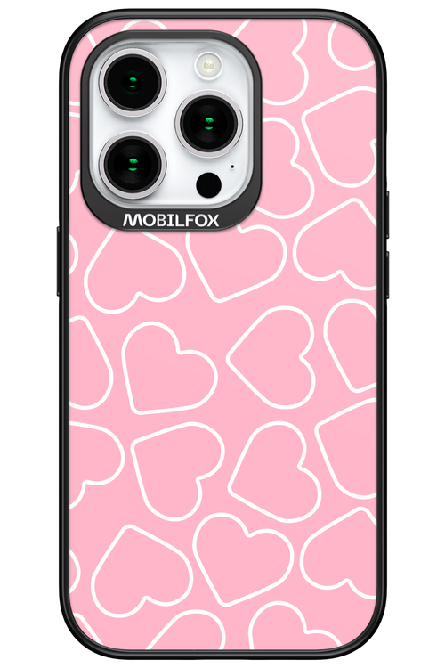 Line Heart Pink - Apple iPhone 15 Pro