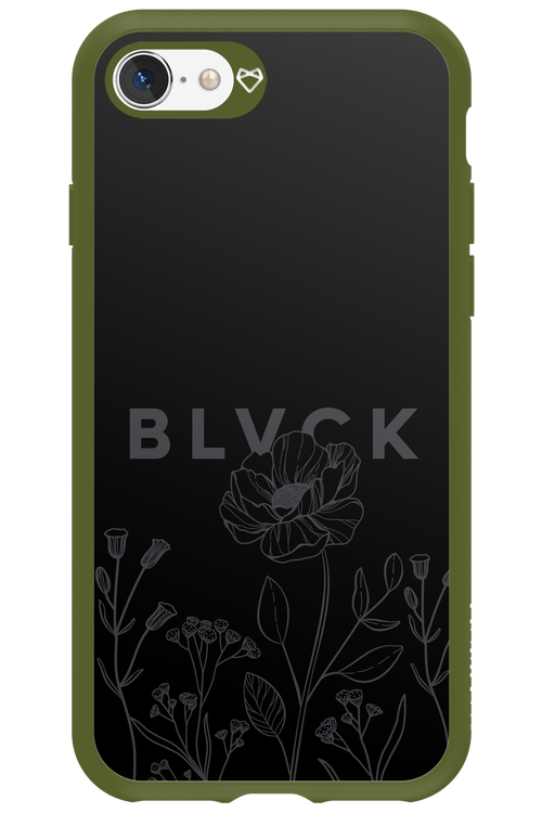 Black Flowers - Apple iPhone 8