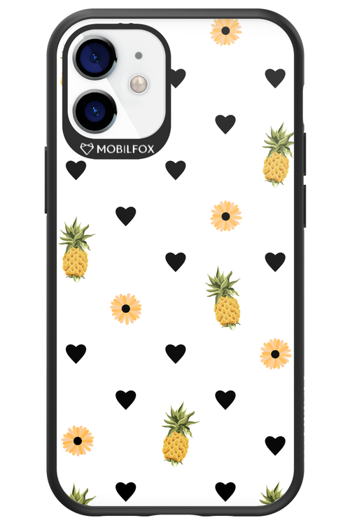 Ananas Heart White - Apple iPhone 12 Mini
